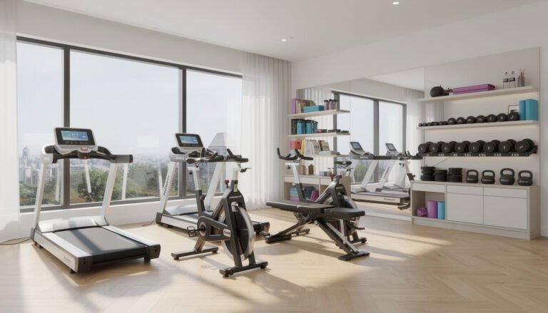 Découvrez les dimensions idéales pour aménager une salle de sport à la maison, optimisez l'espace et créez un environnement fonctionnel et motivant pour vos entraînements quotidiens.