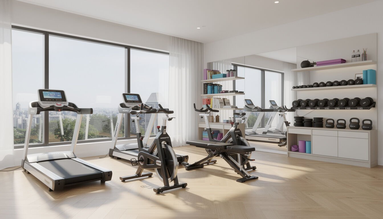 Découvrez les dimensions idéales pour aménager une salle de sport à la maison, optimisez l'espace et créez un environnement fonctionnel et motivant pour vos entraînements quotidiens.