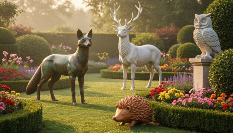 Découvrez nos sculptures d'animaux uniques pour une décoration de jardin originale et pleine de charme. Apportez une touche artistique et naturelle à votre espace extérieur.