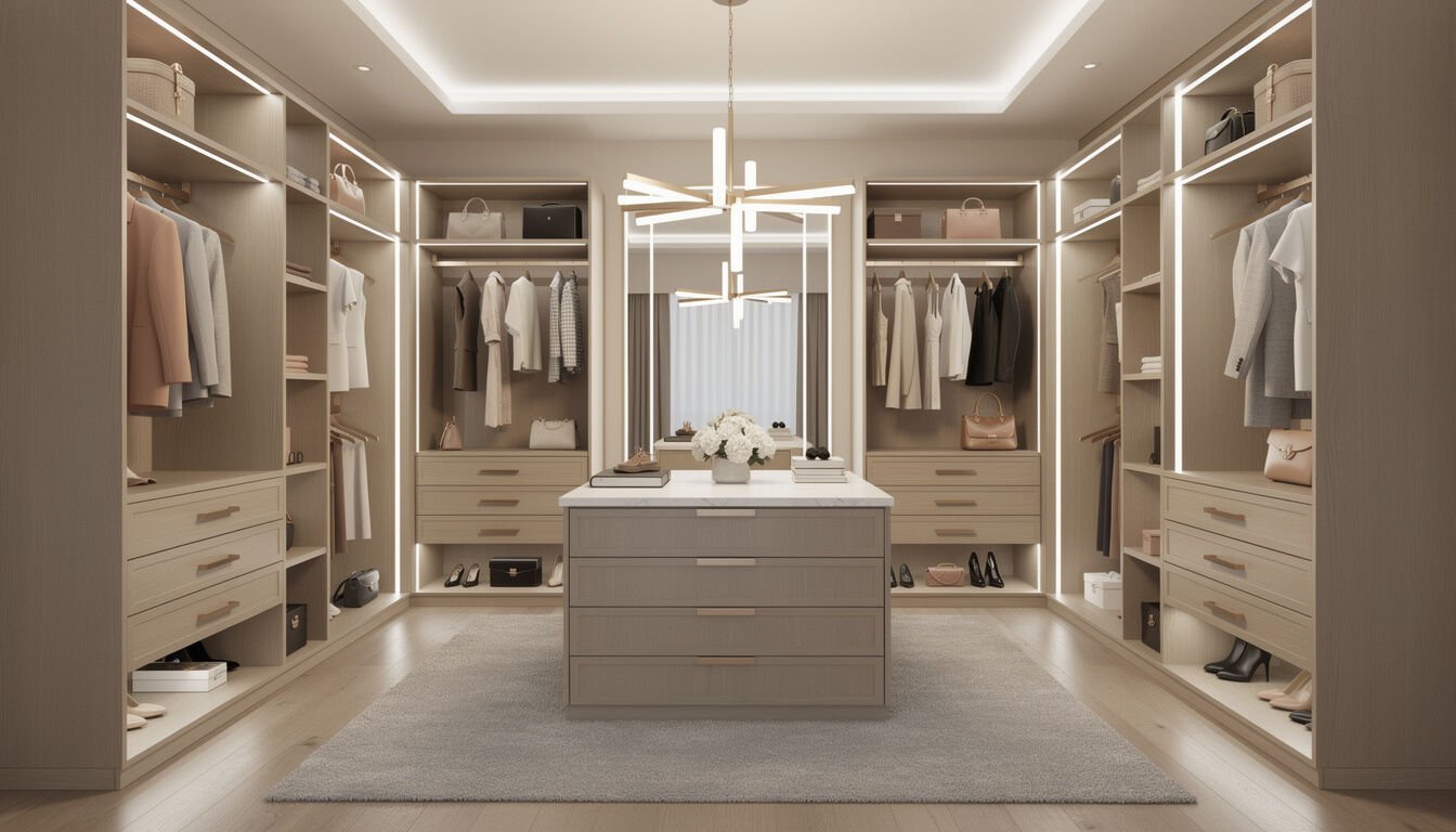 Découvrez notre guide pratique pour aménager un dressing sur mesure, optimisez l'espace et personnalisez votre rangement selon vos besoins.