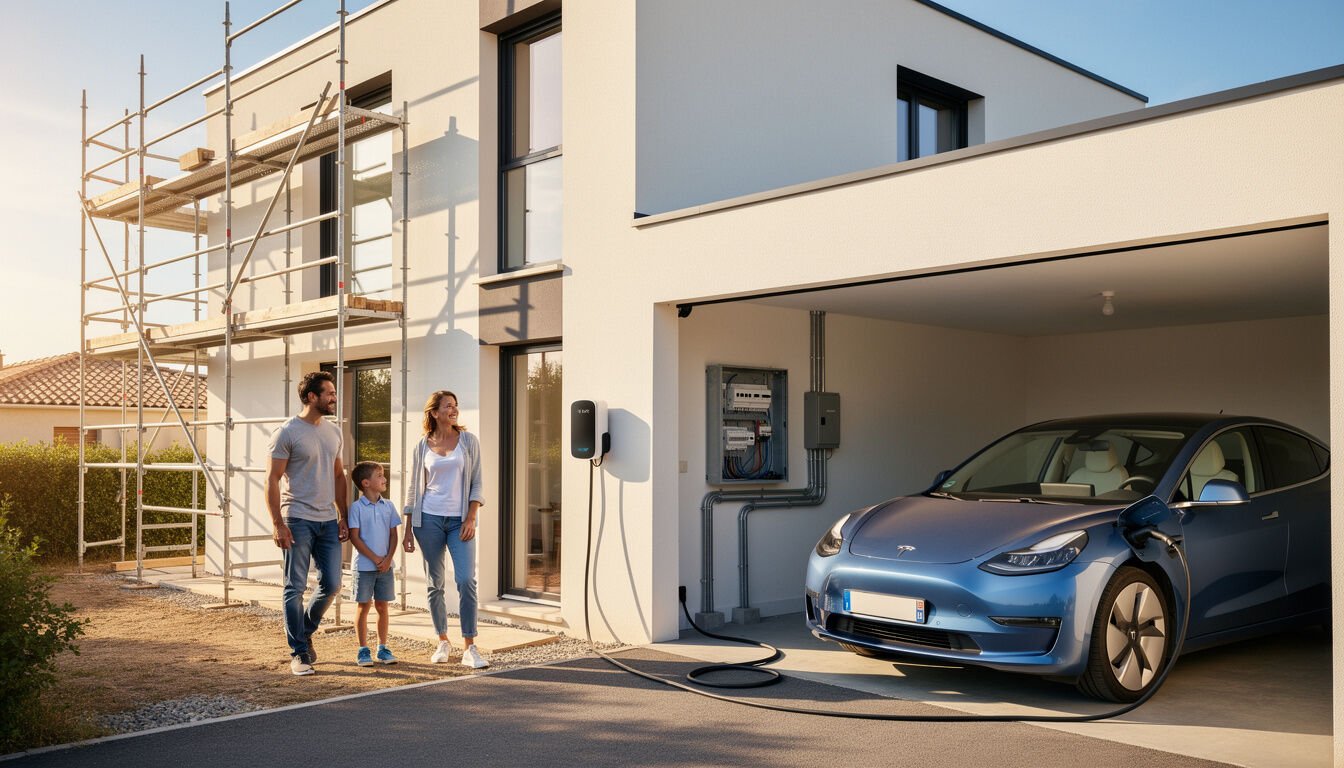 Découvrez notre guide complet pour installer une borne de recharge dès la construction de votre maison et facilitez la transition vers l'énergie électrique.