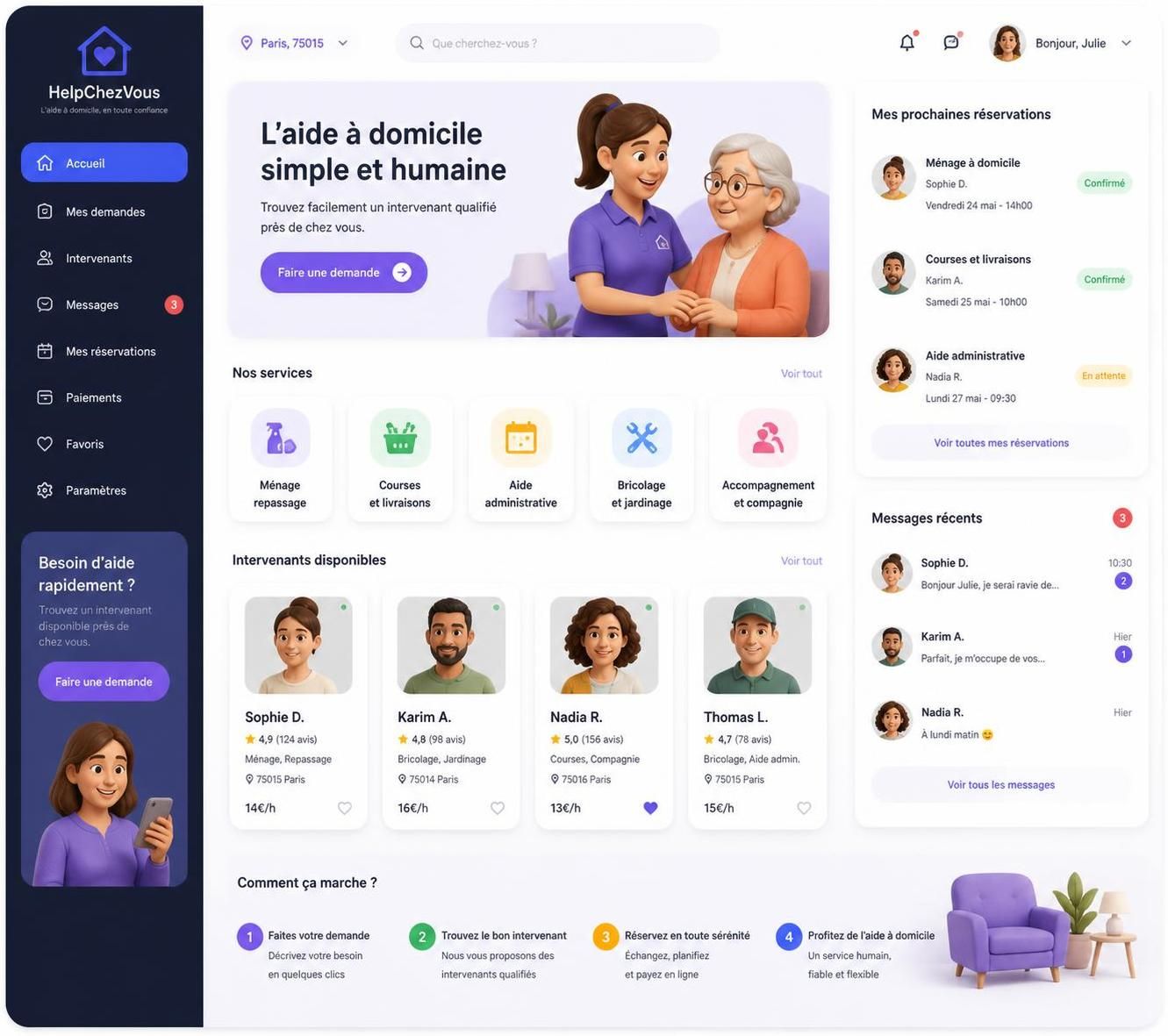 explorez l'essence véritable de cette plateforme d’aide en ligne à domicile, conçue pour simplifier votre quotidien avec des services fiables et accessibles.